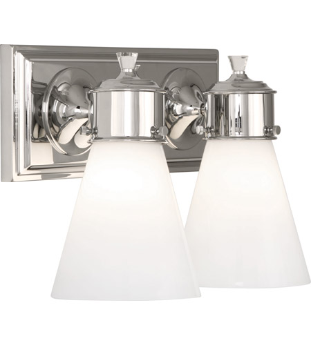 Robert Abbey S341 Williamsburg Blaikley 2 Light 13 Inch Polished Nickel Wall Sconce - Home Decorators Collection Abbey Vanity