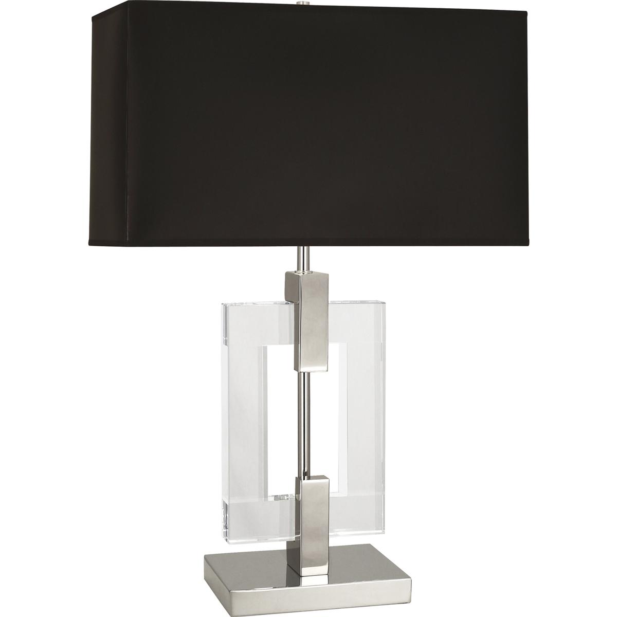 Robert Abbey 1012B Lincoln 29 inch 150 watt Polished Nickel Table Lamp Portable Light in Black With Matte Silver