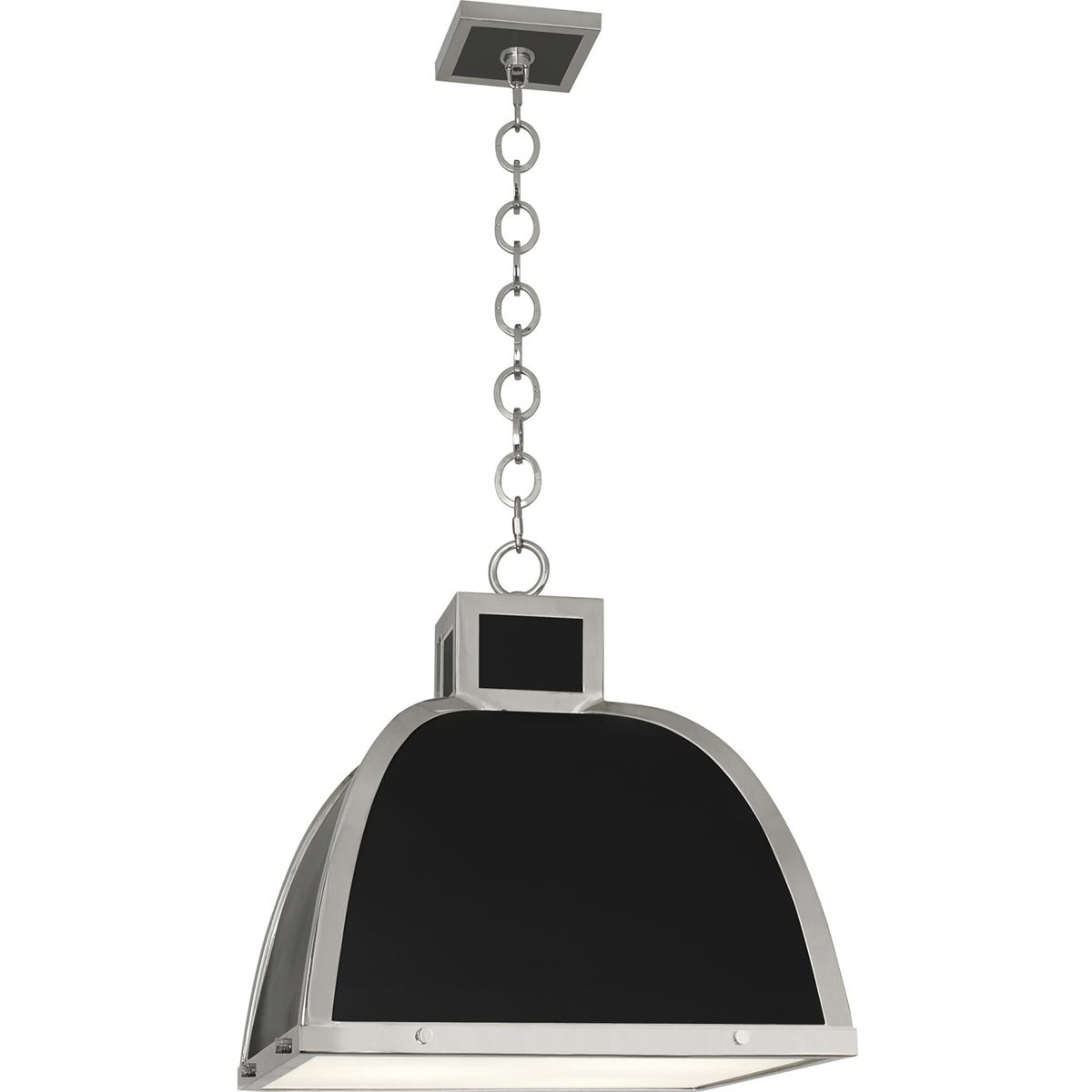 Robert Abbey 1446 Ranger 3 Light 17.5 inch Matte Black Pendant Ceiling Light in Polished Nickel