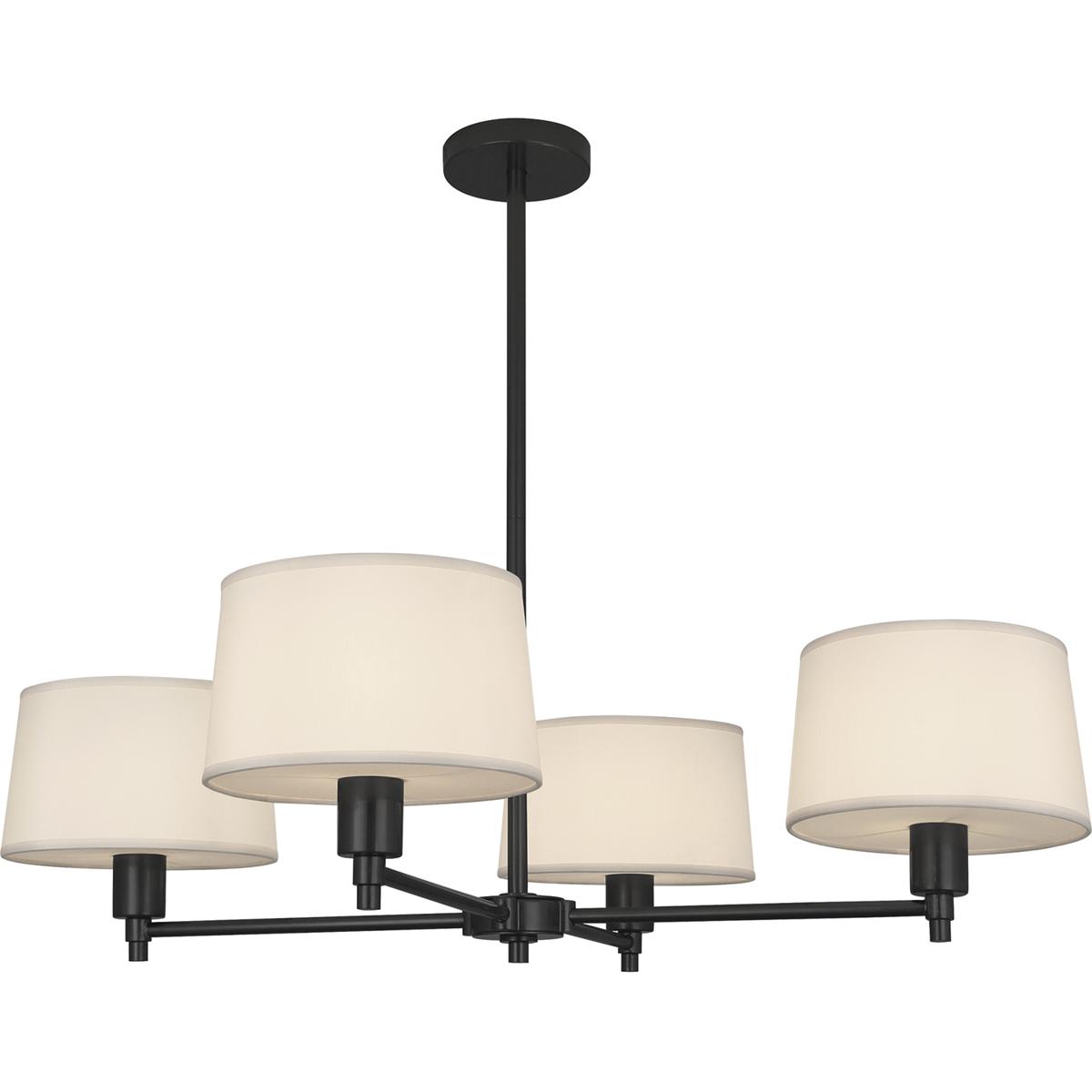 Robert Abbey 1837 Real Simple 4 Light 35 inch Matte Black Powder Coat Chandelier Ceiling Light