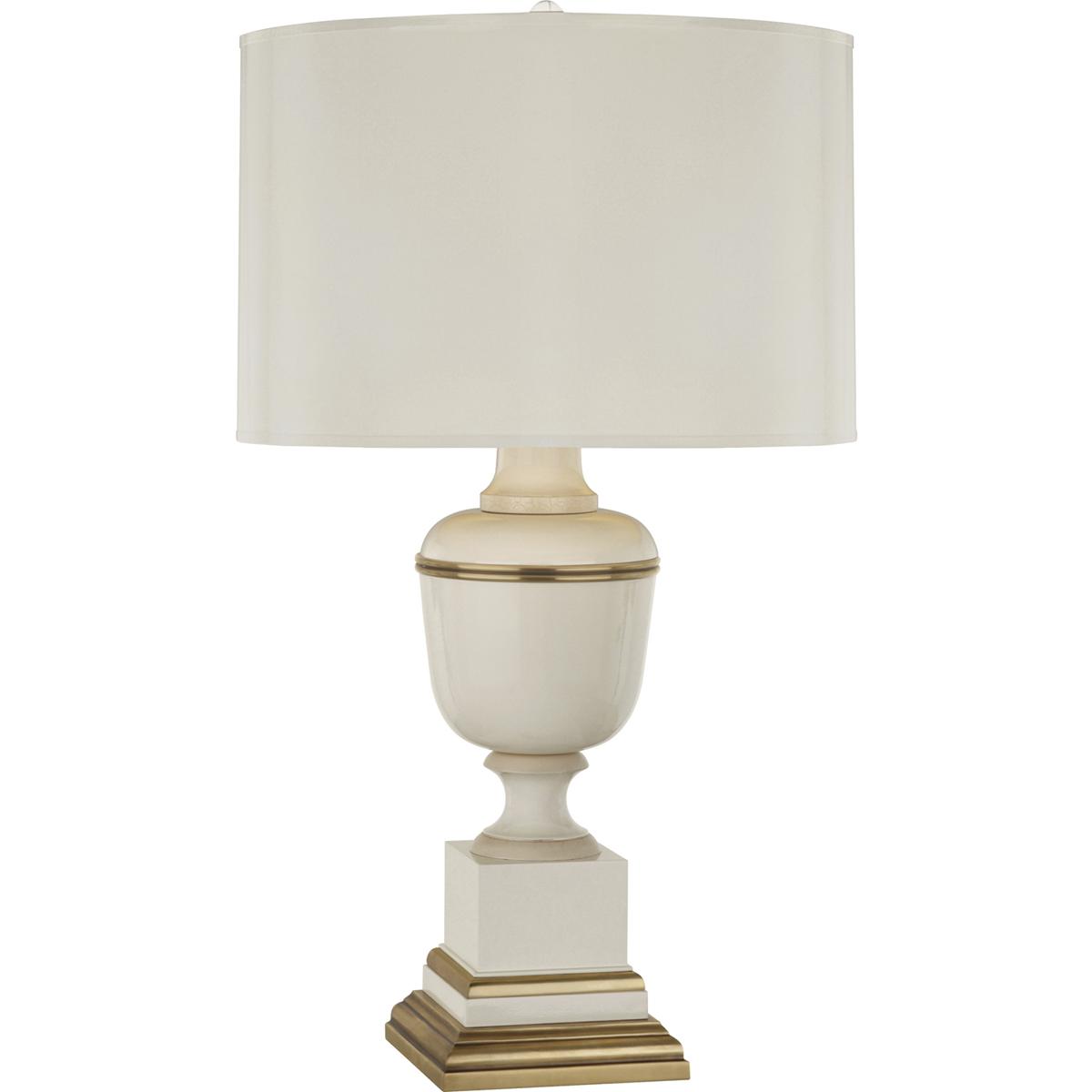 2601 Annika Table Lamp, Ivory Lacquered Paint with Natural Brass & Ivory Crackle Accents - 29.5 x 6.88 in.