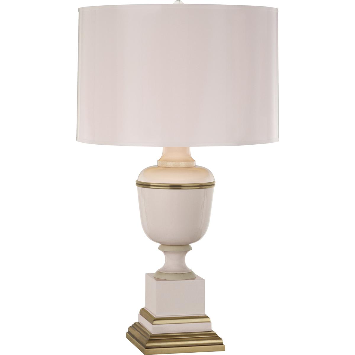 2602 Annika Table Lamp, Blush Lacquered Paint with Natural Brass & Ivory Crackle Accents - 29.5 x 6.88 in.