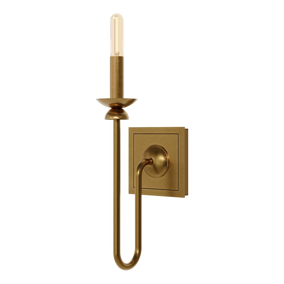 Robert Abbey 275 William 1 Light 525 inch Lacquered Burnished Brass Wall Sconce Wall Light
