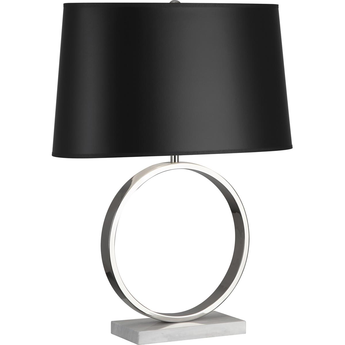 Robert Abbey 2791B Logan 24.5 inch 150 watt Polished Nickel Table Lamp Portable Light in Black With Matte Silver