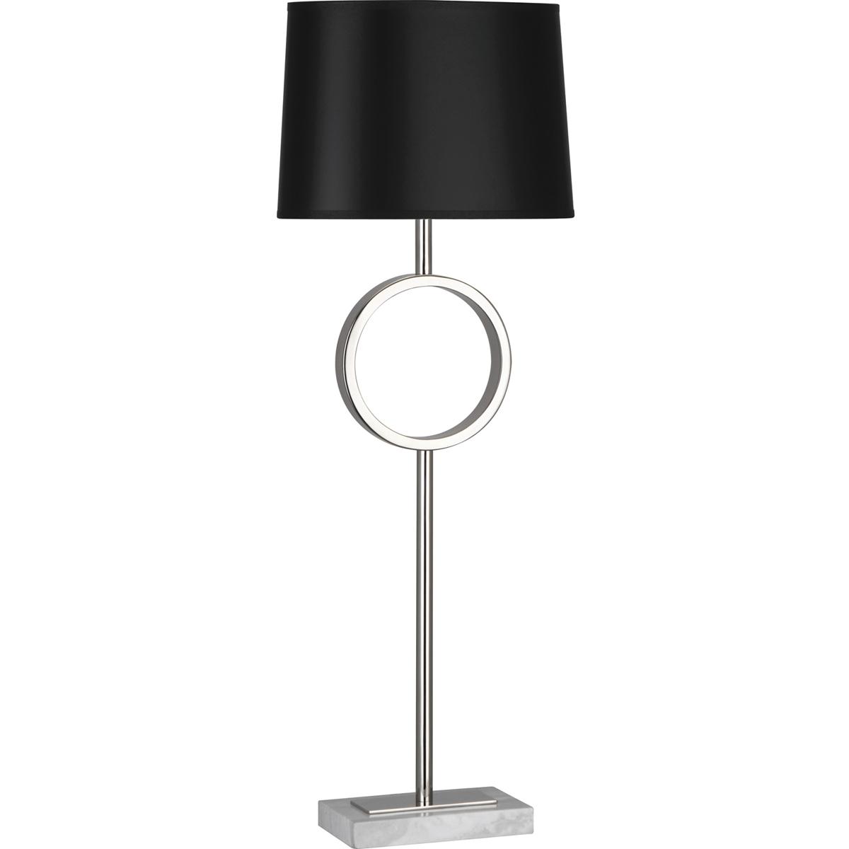 Robert Abbey 2792B Logan 29.75 inch 60 watt Polished Nickel Table Lamp Portable Light in Black With Matte Silver