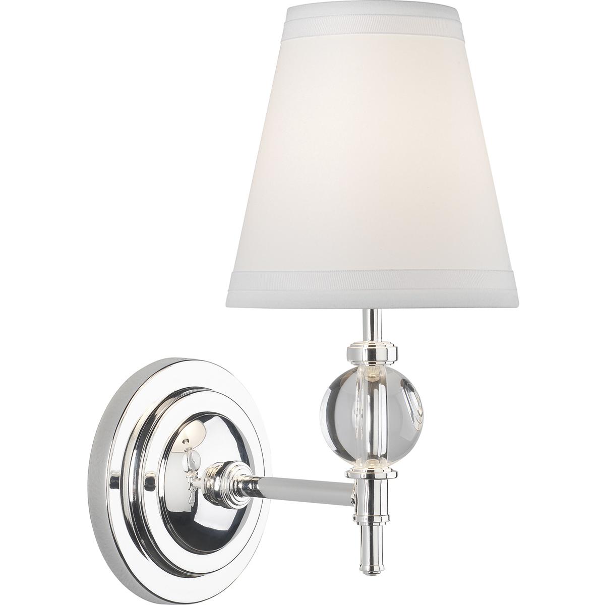 Robert Abbey 3314 Muse 1 Light 5 inch Lead Crystal with Silver Plate Wall Sconce Wall Light