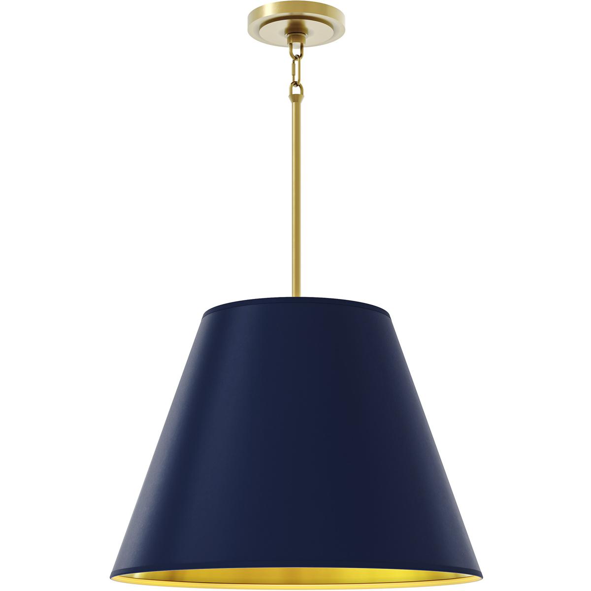 Robert Abbey 495MMB Janet 4 Light 20 inch Modern Brass Pendant Ceiling Light in Matte Midnight Blue With Matte Gold