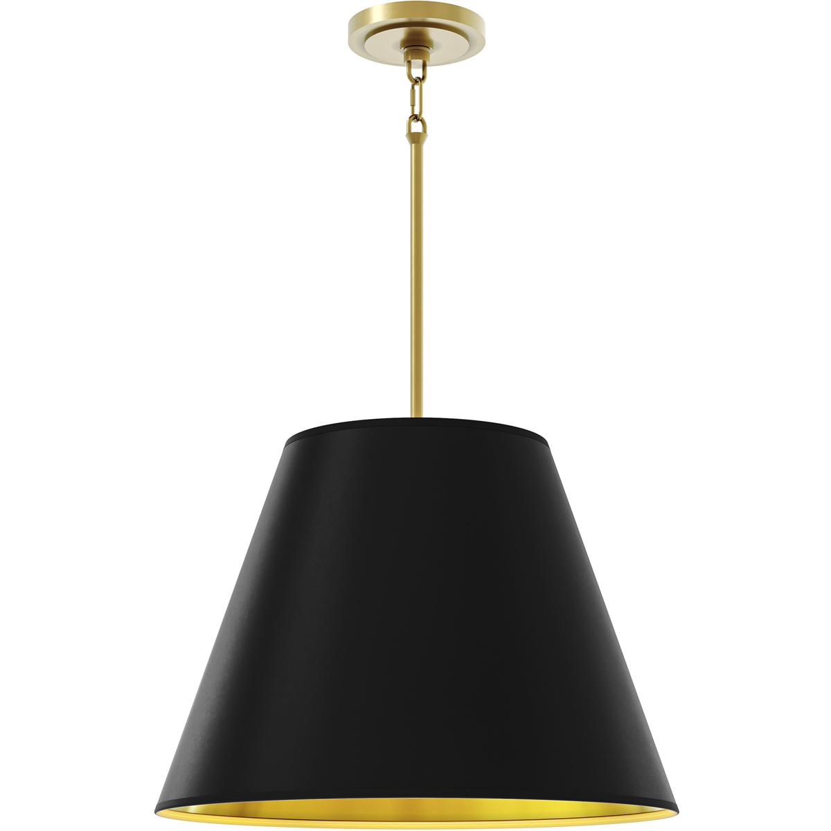 Robert Abbey 495MOS Janet 4 Light 20 inch Modern Brass Pendant Ceiling Light in Matte Obsidian With Matte Gold