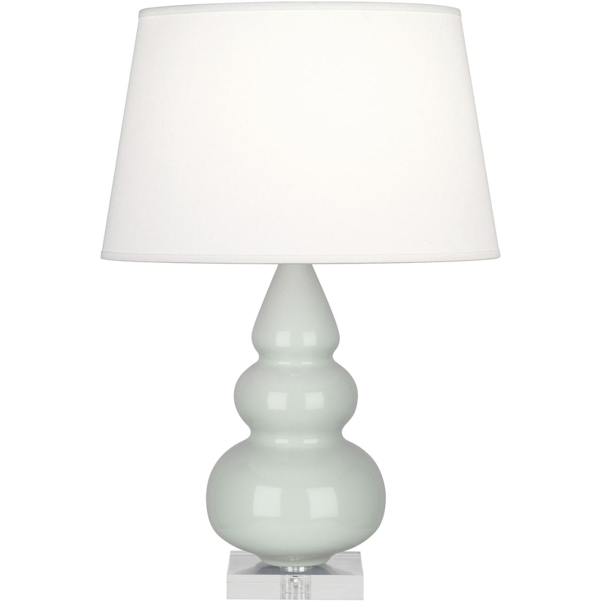 Robert Abbey A258X Small Triple Gourd 24 inch 150 watt Celadon Glazed Ceramic with Lucite Base Accent Lamp Portable Light