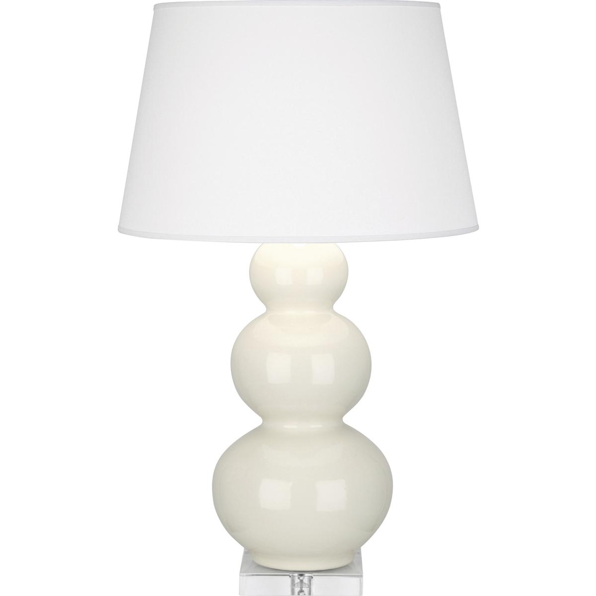 Robert Abbey A364X Triple Gourd 33 inch 150 watt Bone Table Lamp Portable Light in Lucite