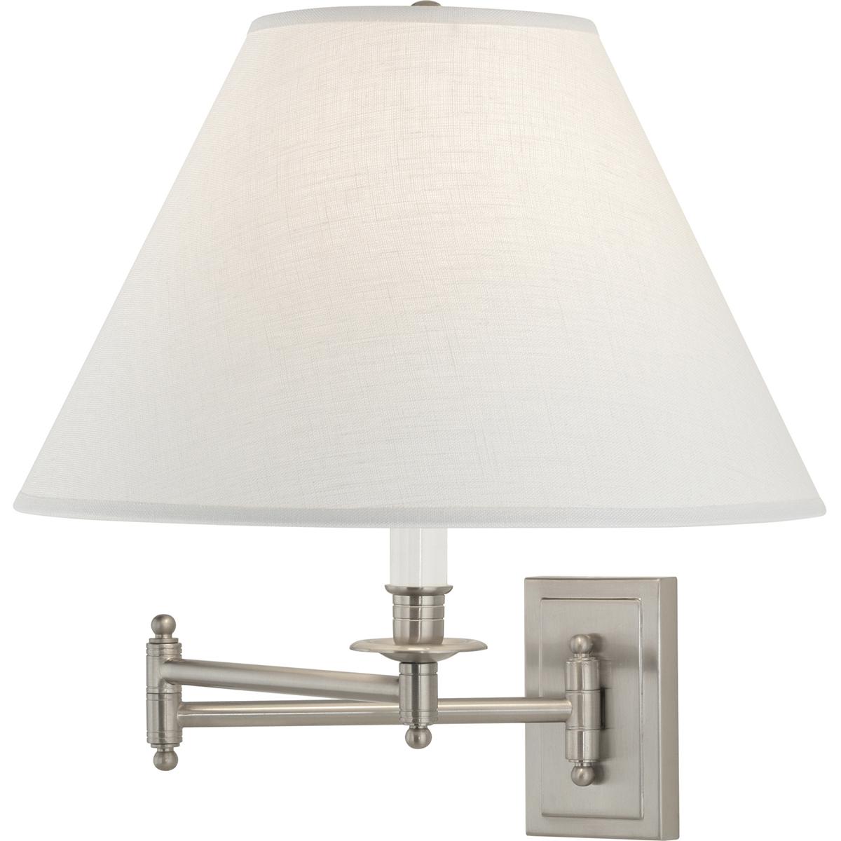 Robert Abbey B1504ALT Kinetic 24 inch 150 watt Brushed Chrome Wall Swinger Wall Light in Oyster Linen