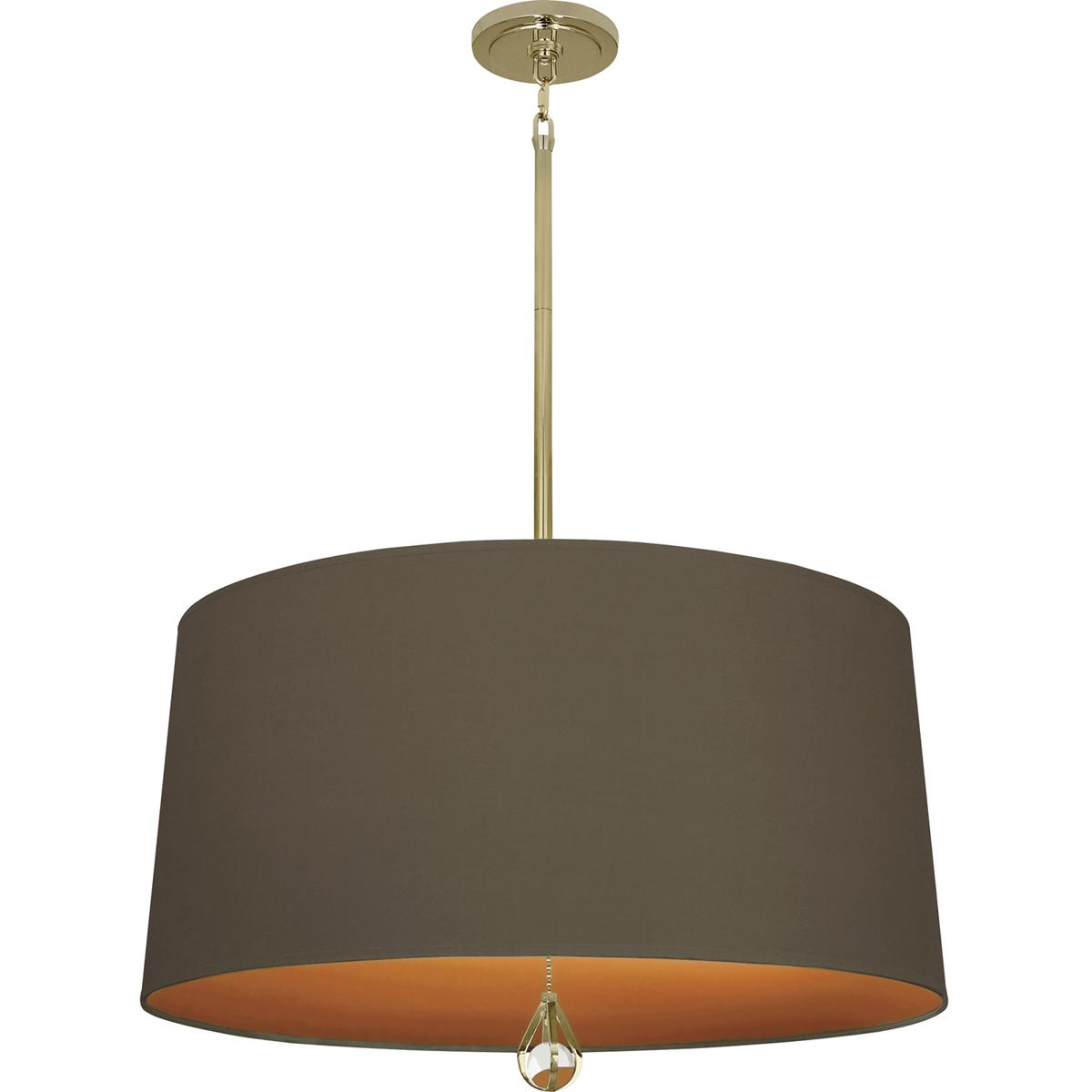 Robert Abbey BN336 Williamsburg Custis 3 Light 25.5 inch Modern Brass Pendant Ceiling Light in Revolutionary Storm With William Of Orange