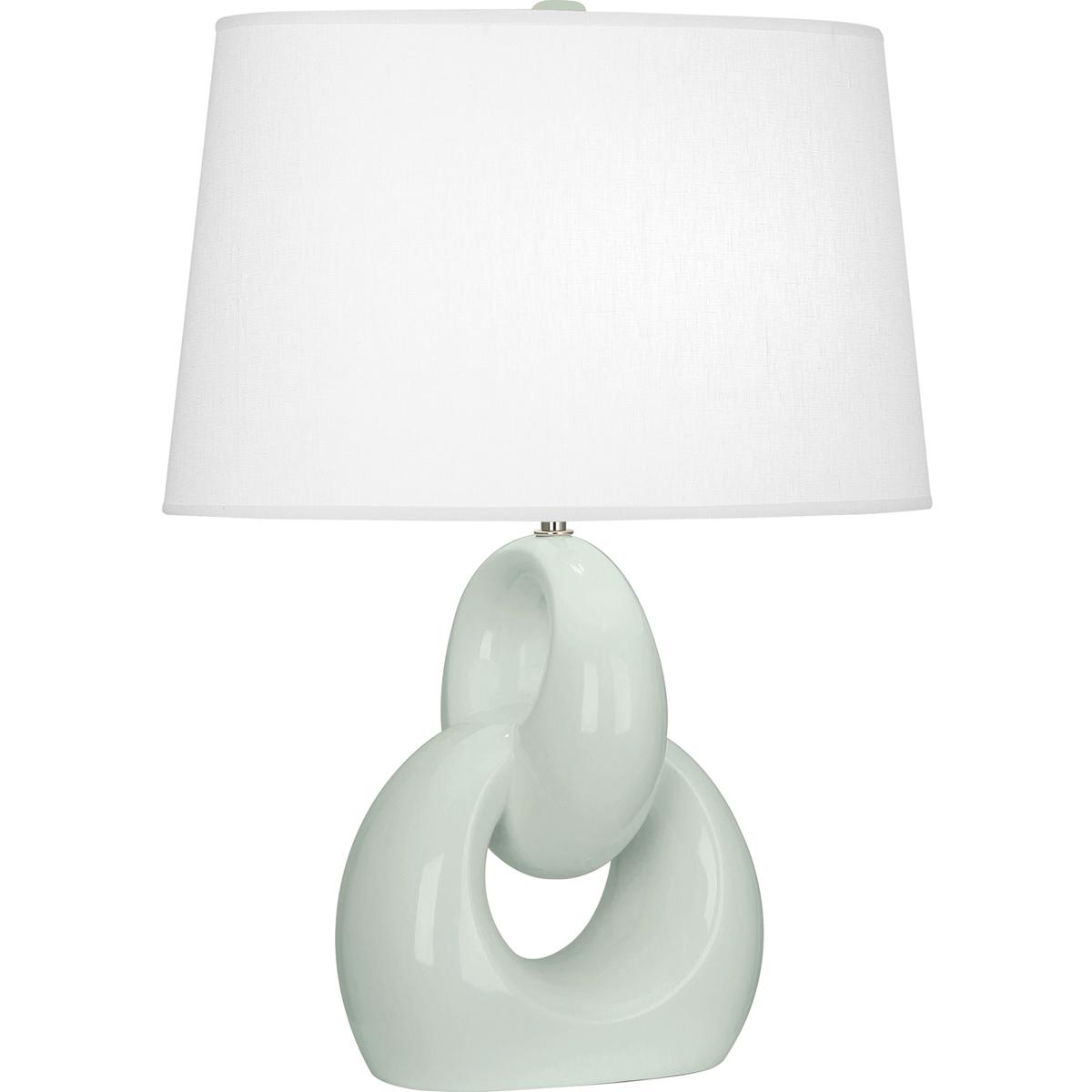 CL981 Celadon Fusion Table Lamp, Celadon Glazed Ceramic with Polished Nickel Accents - 27 x 11.25 in.