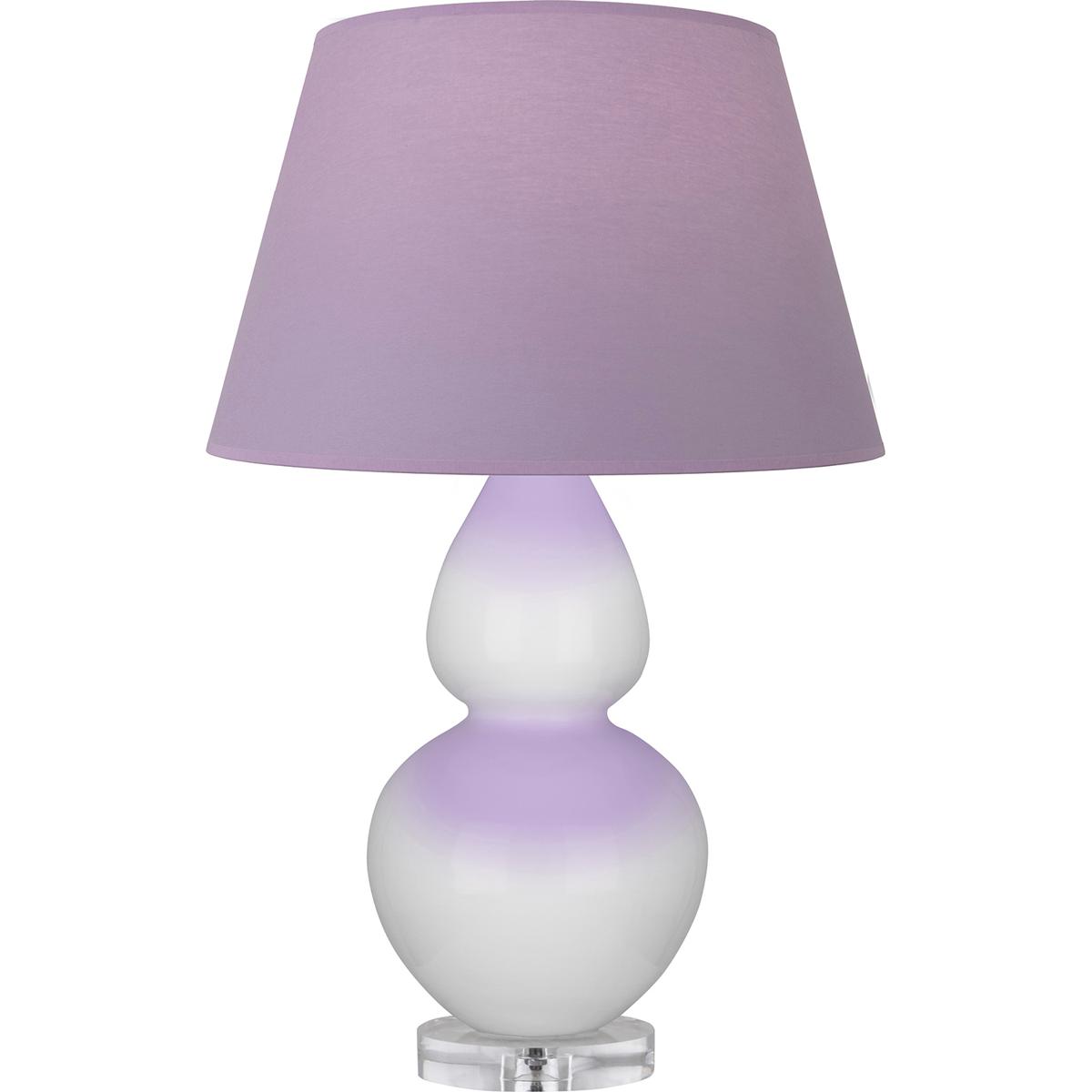 Lighting New York R-DY23L Robert Abbey Double Gourd 30 inch 150.00 watt Daisy Glazed Ceramic with Lucite Base Table Lamp Portable Light in Lavender wi