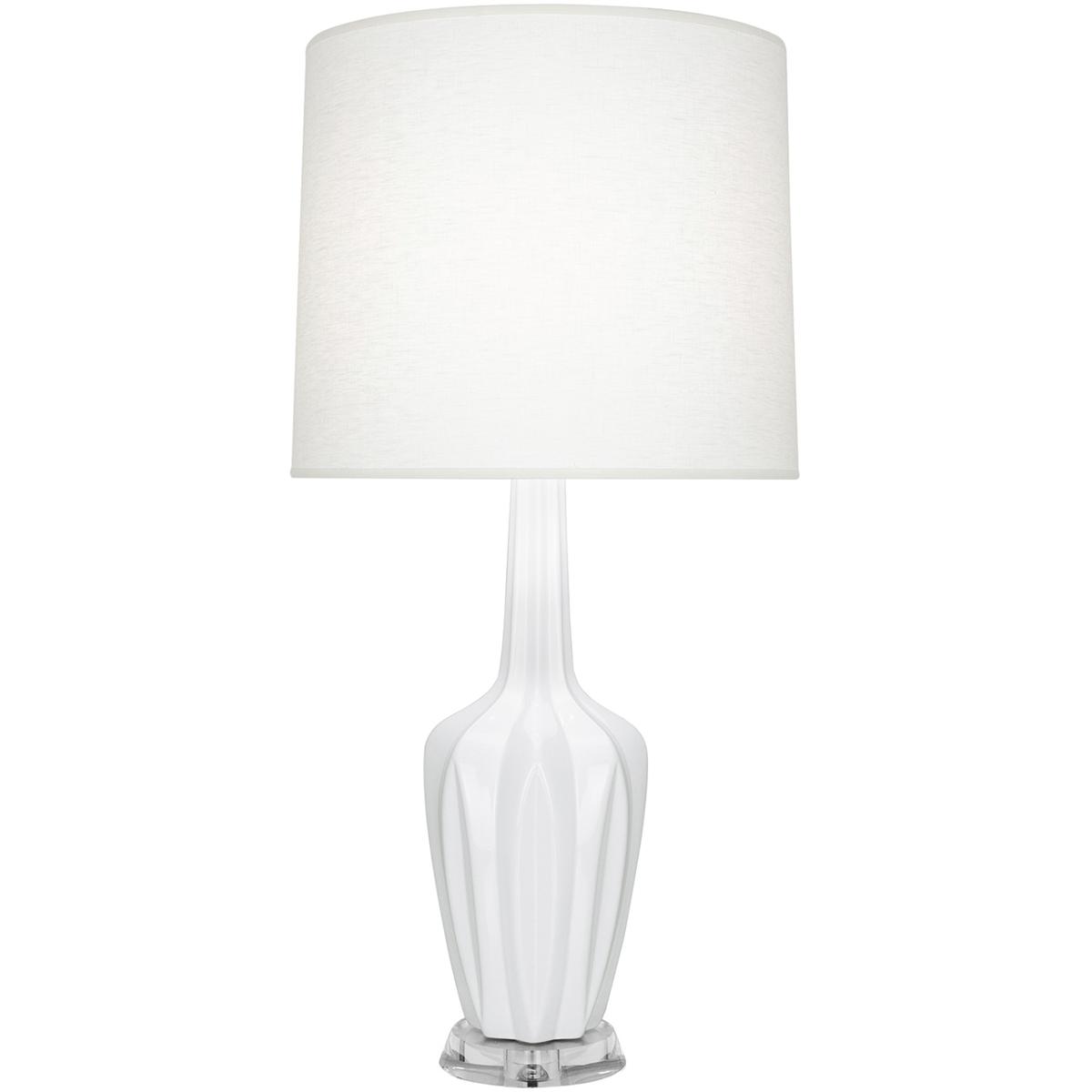 Robert Abbey DY35 Small Emma 30 inch 150 watt Daisy Glazed Ceramic with Polished Nickel and Lucite Accent Lamp Portable Light