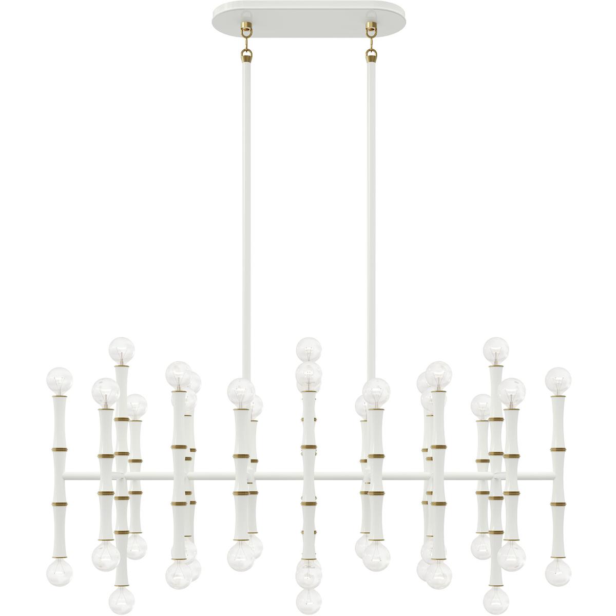 Robert Abbey DY77 Kane 42 Light 38.25 inch Daisy with Modern Brass Island Chandelier Ceiling Light