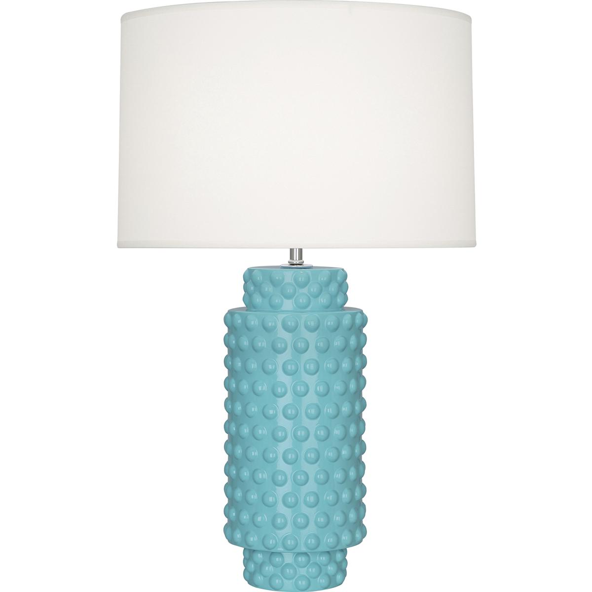 Robert Abbey EB800 Dolly 27.5 inch 150 watt Egg Blue Glazed Textured Ceramic Table Lamp Portable Light in Fondine