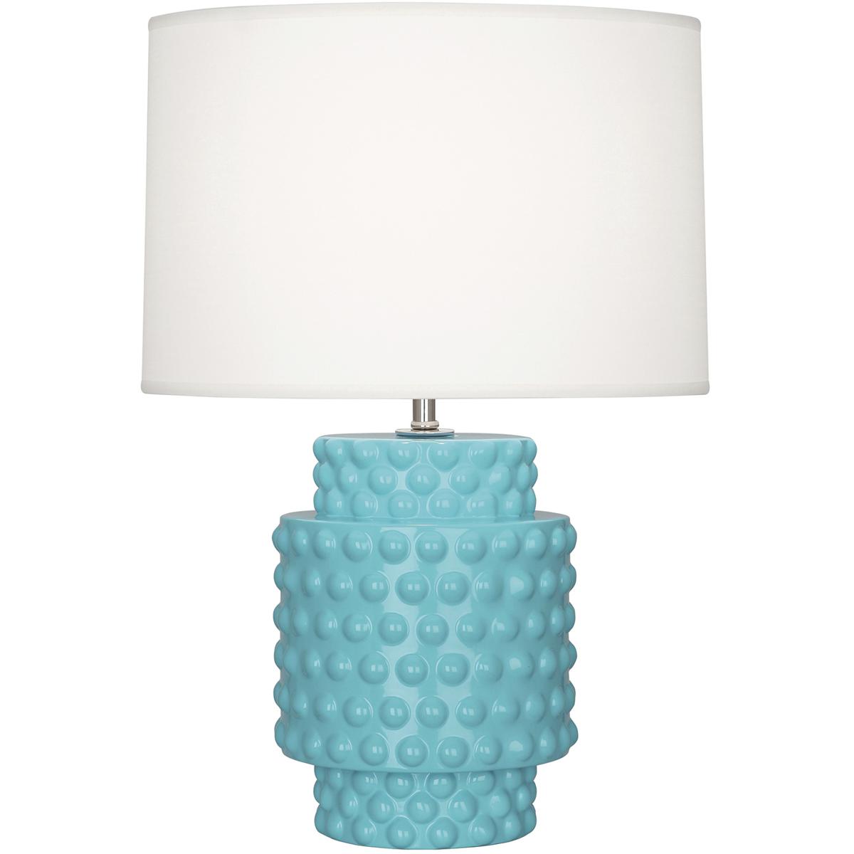 Robert Abbey EB801 Small Dolly 21.38 inch 150 watt Egg Blue Glazed Textured Ceramic Accent Lamp Portable Light in Fondine
