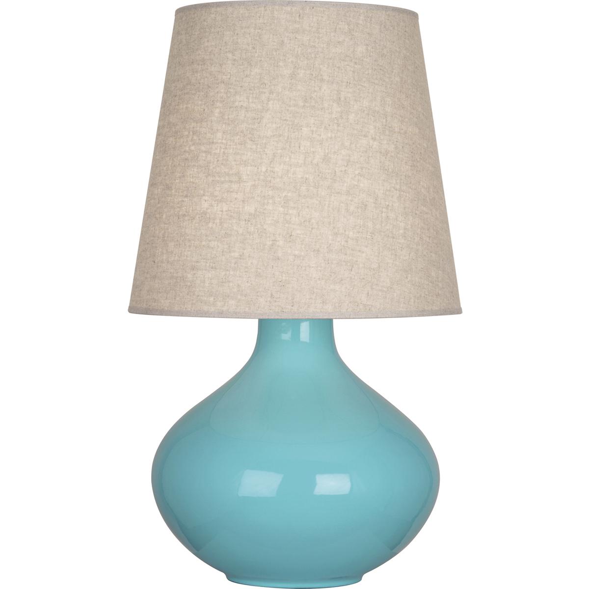 Robert Abbey EB991 June 30.75 inch 150 watt Egg Blue Table Lamp Portable Light in Buff Linen