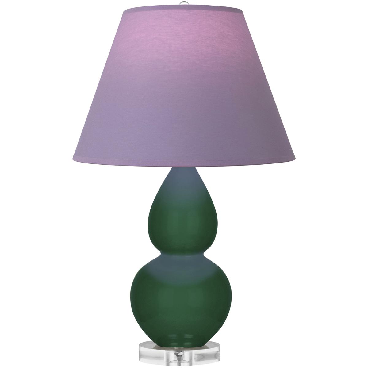 Robert Abbey JU13L Small Double Gourd 22 inch 150 watt Jungle Glazed Ceramic with Lucite Base Accent Lamp Portable Light in Lavender with Plum
