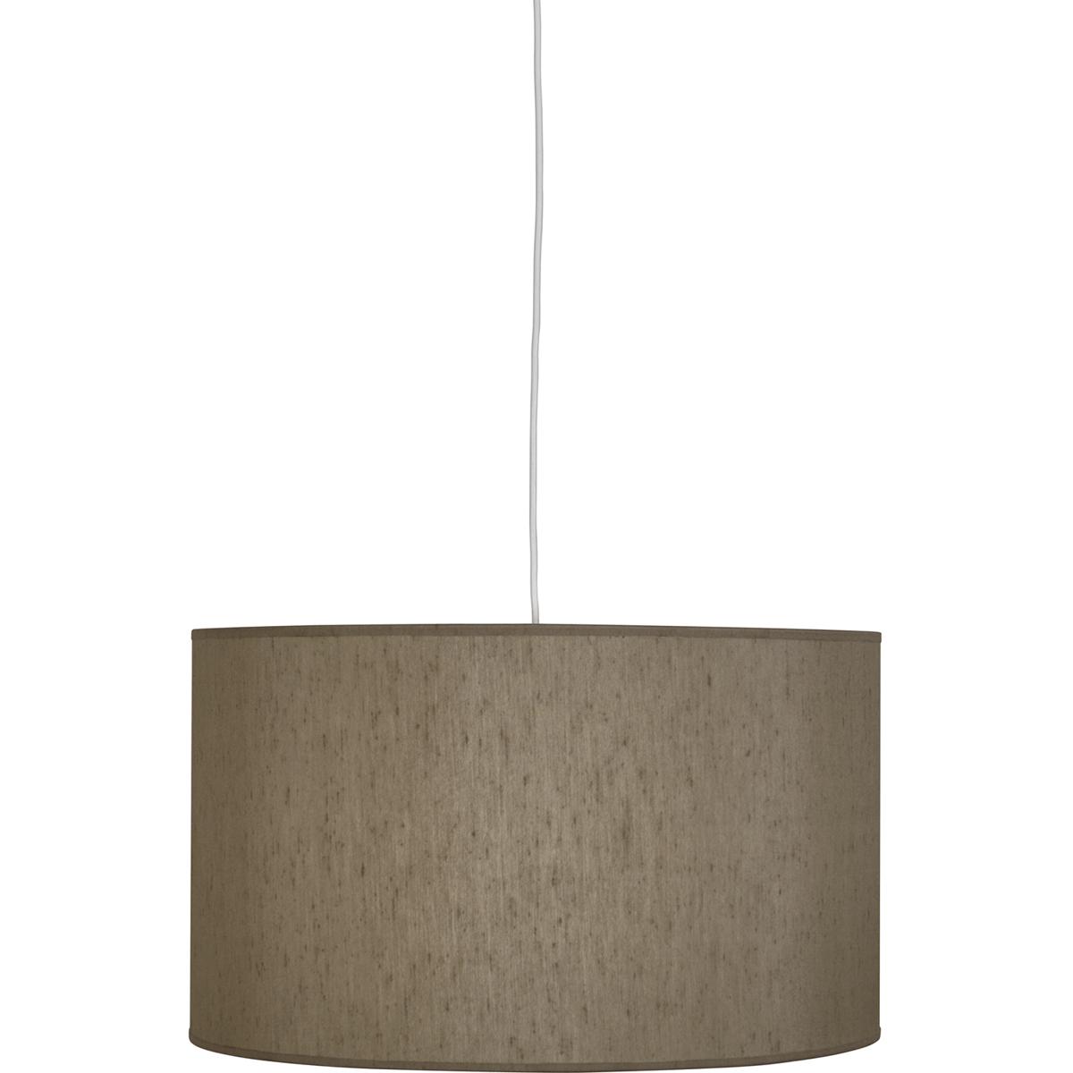 Robert Abbey K169 Elena 1 Light 25 inch Painted White Pendant Ceiling Light in Mushroom Dupioni