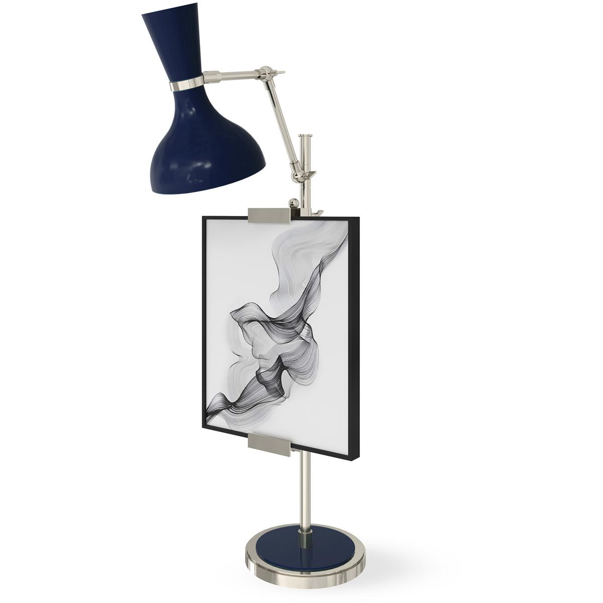 Robert Abbey MB15MB Clare Midnight Blue with Polished Nickel Table Easel