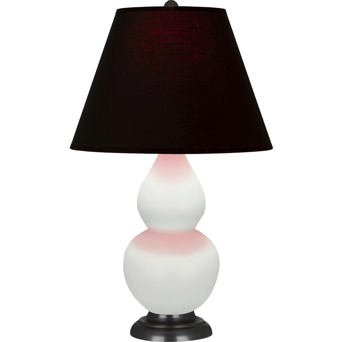 Robert Abbey MCL51K Small Double Gourd 22.75 inch 150 watt Matte Celadon Glazed Ceramic with Deep Patina Bronze Accent Lamp Portable Light in Ink Blac