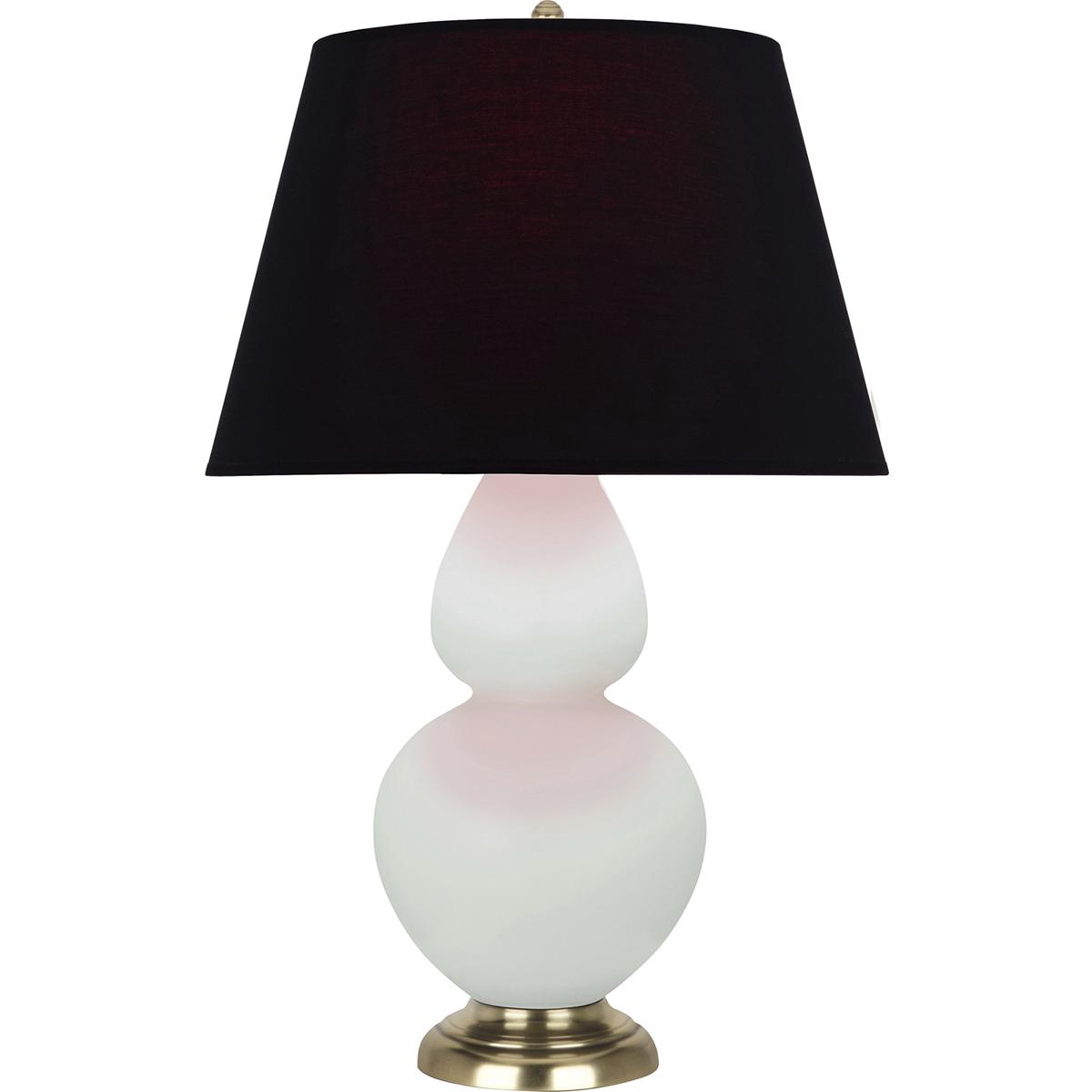 Robert Abbey MCL55K Double Gourd 31 inch 150 watt Matte Celadon Glazed Ceramic with Antique Brass Accents Table Lamp Portable Light in Ink Black with
