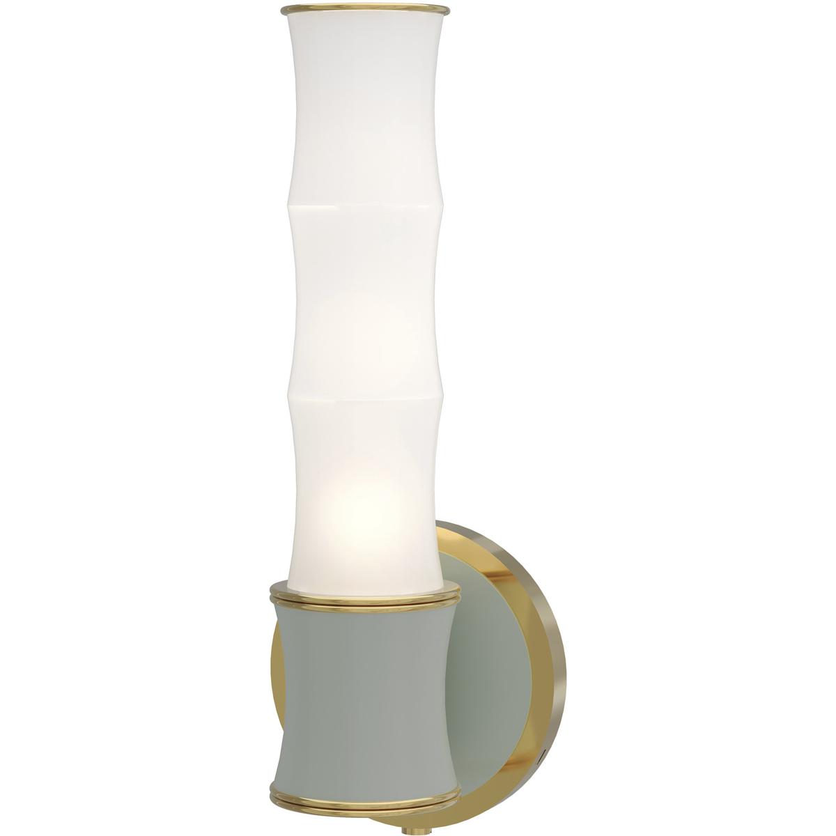 Robert Abbey MCL68 Kane 1 Light 5 inch Matte Celadon with Modern Brass ADA Wall Sconce Wall Light