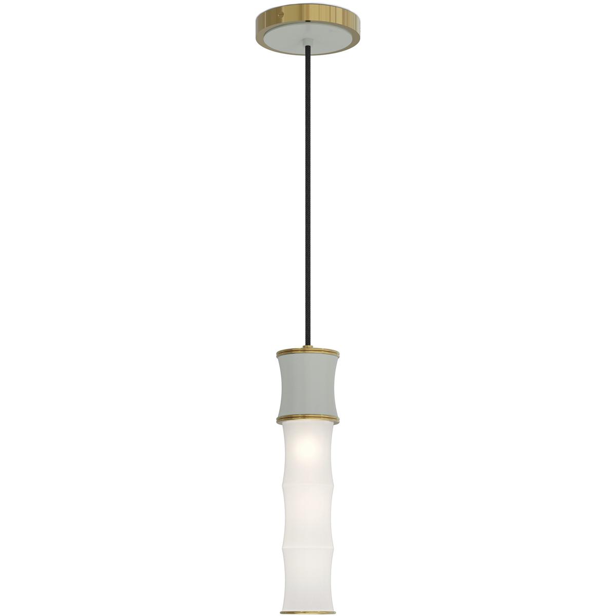 Robert Abbey MCL85 Kane 1 Light 5 inch Matte Celadon with Modern Brass Pendant Ceiling Light