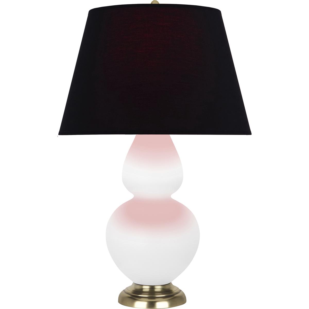Robert Abbey MDY20K Double Gourd 31 inch 150 watt Matte Daisy Glazed Ceramic with Antique Natural Brass Table Lamp Portable Light in Ink Black with Ro