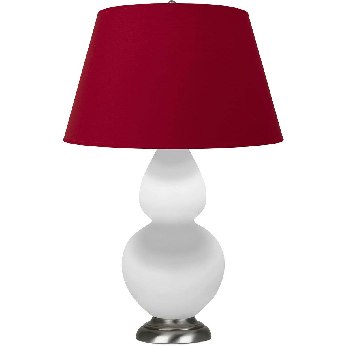 Robert Abbey MDY22R Double Gourd 31 inch 150 watt Matte Daisy Glazed Ceramic with Antique Silver Table Lamp Portable Light in Rose Red with Ink Black