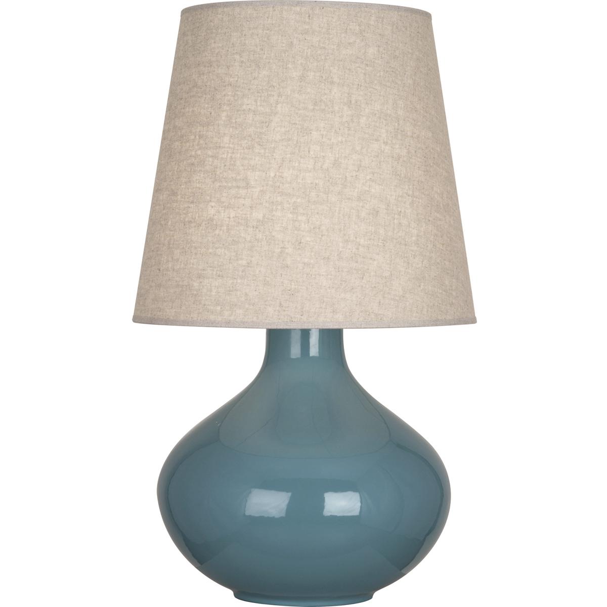 Robert Abbey OB991 June 30.75 inch 150 watt Steel Blue Table Lamp Portable Light in Buff Linen