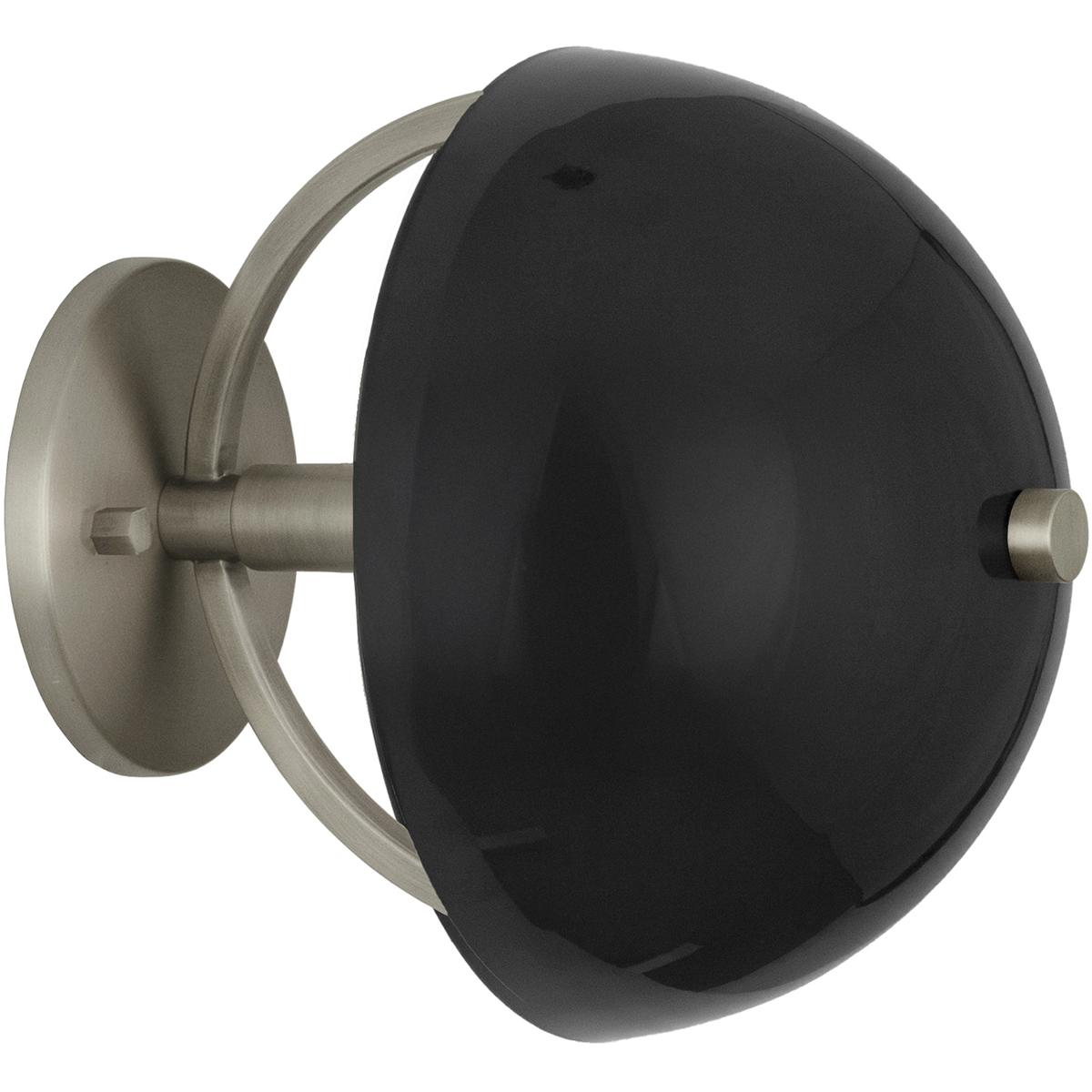 Robert Abbey P604BLK Mavisten Edition Copernica LED 8.5 inch Pewter Wallchiere Wall Light in Polished Nickel, Piano Black