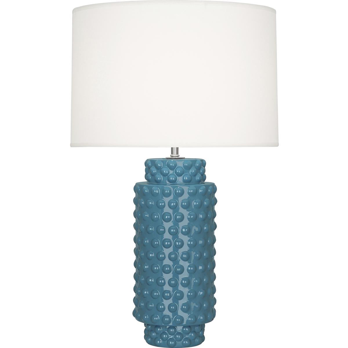Robert Abbey PC800 Dolly 27.5 inch 150 watt Peacock Table Lamp Portable Light in Fondine