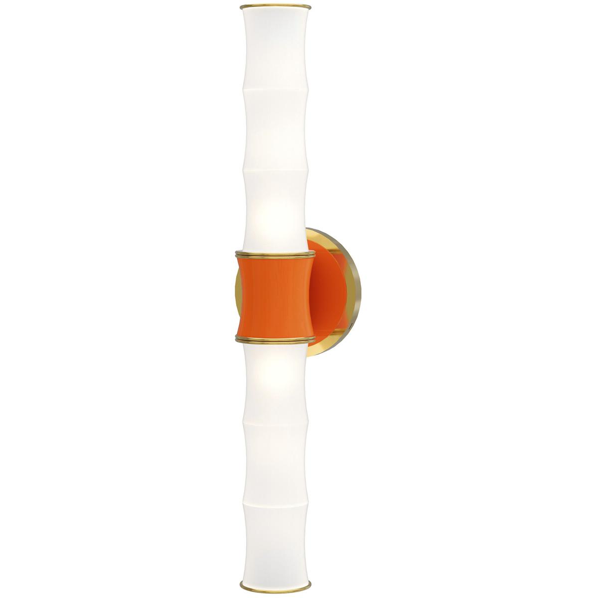Robert Abbey PM83 Kane 2 Light 5 inch Pumpkin with Modern Brass ADA Wall Sconce Wall Light