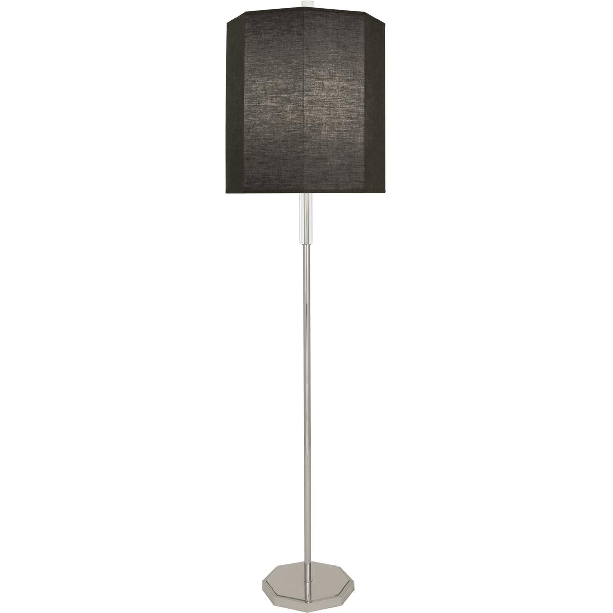 Robert Abbey RB07 Kate 66.25 inch 150 watt Polished Nickel Floor Lamp Portable Light in Raven Black