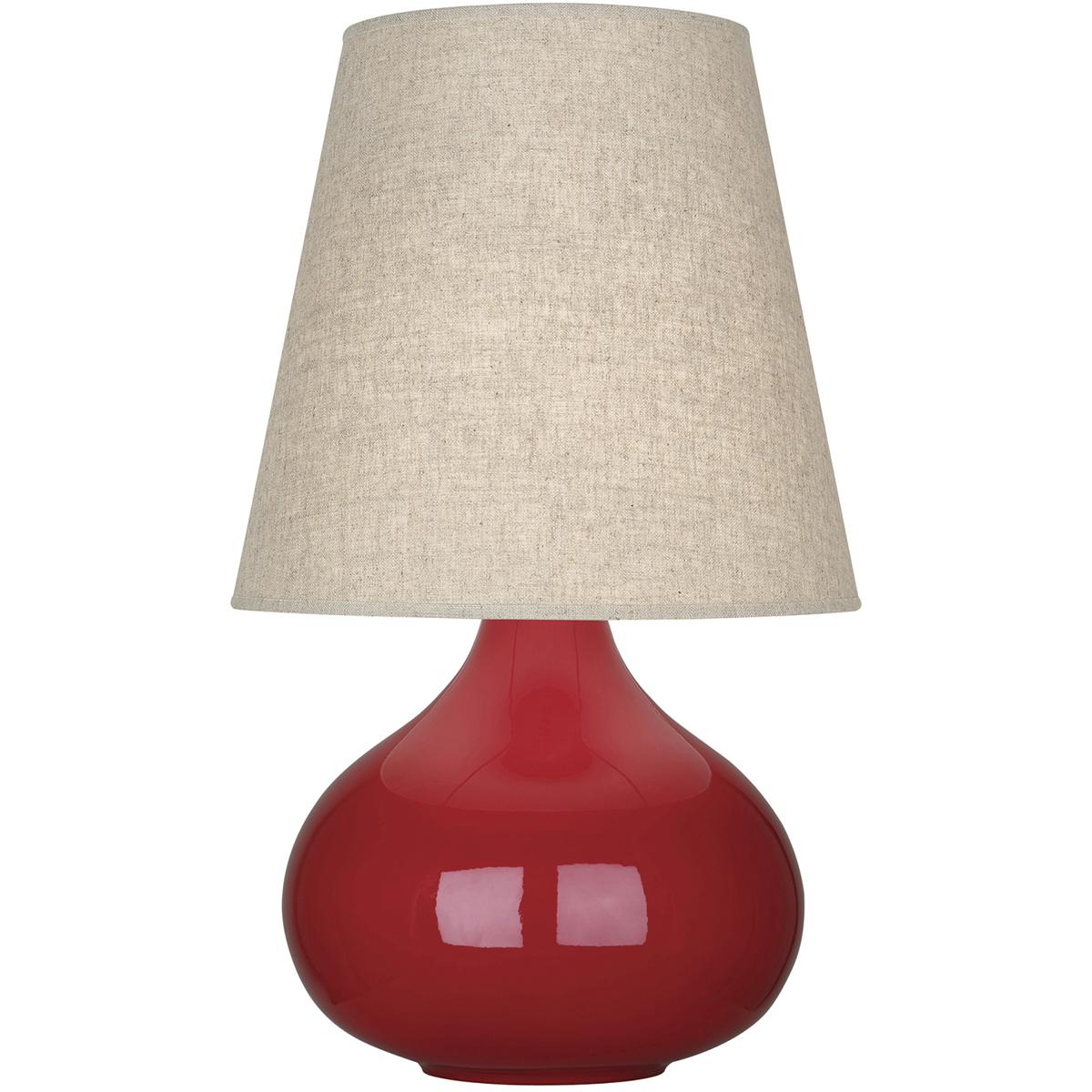Robert Abbey RR91 Small June 23.5 inch 150 watt Ruby Red Accent Lamp Portable Light in Buff Linen