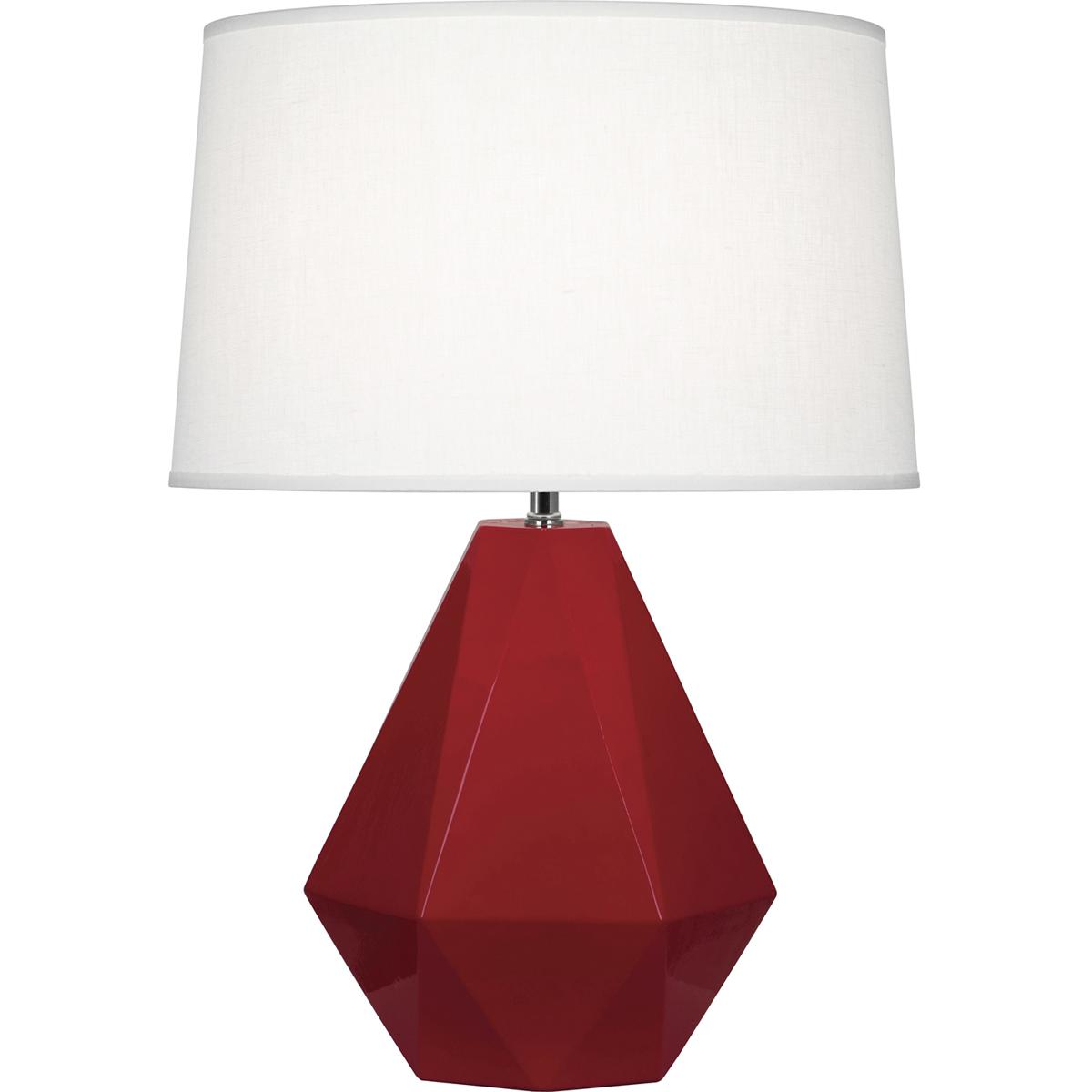 Robert Abbey RR930 Delta 22.5 inch 150 watt Ruby Red Table Lamp Portable Light