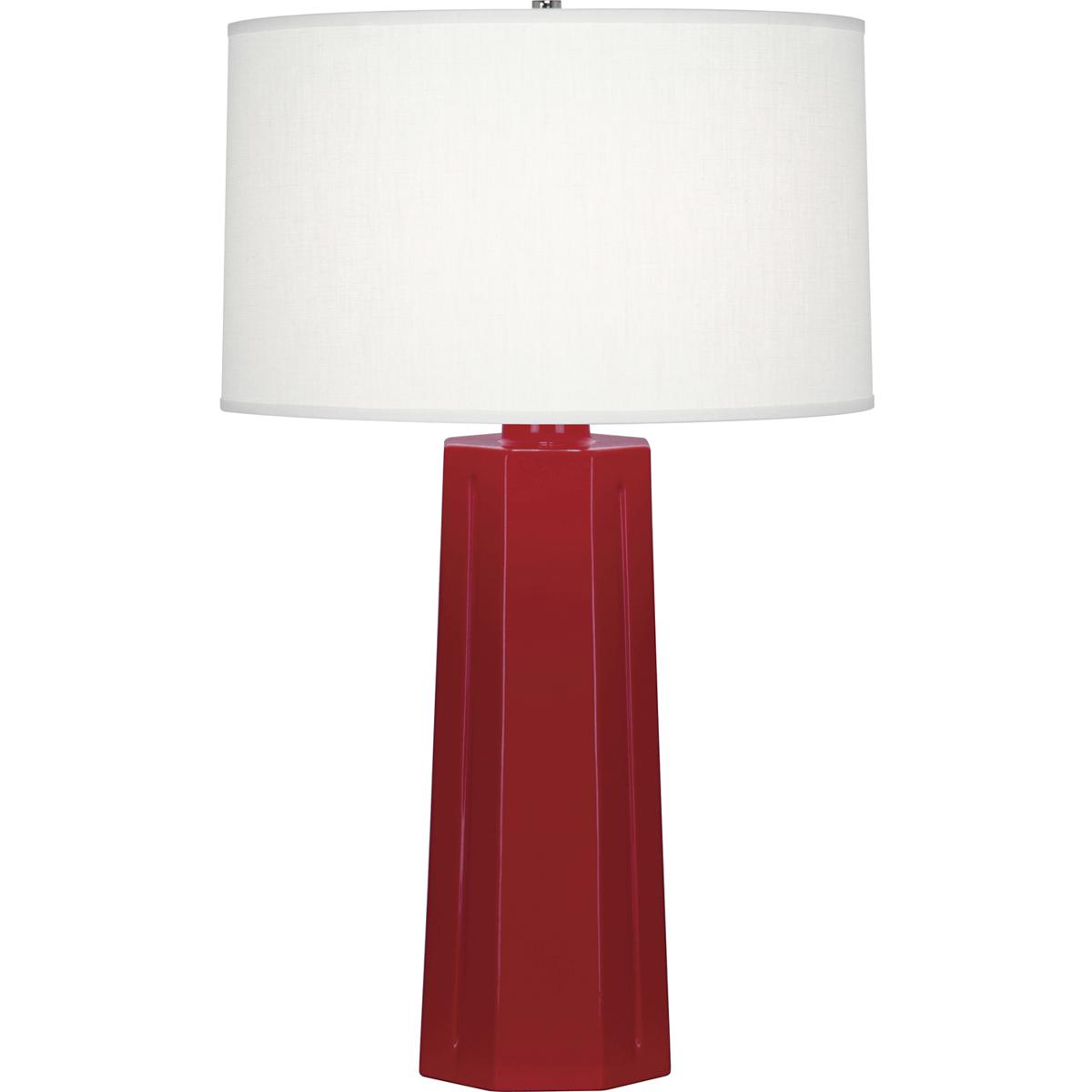 Robert Abbey RR960 Mason 25.88 inch 150 watt Ruby Red Table Lamp Portable Light