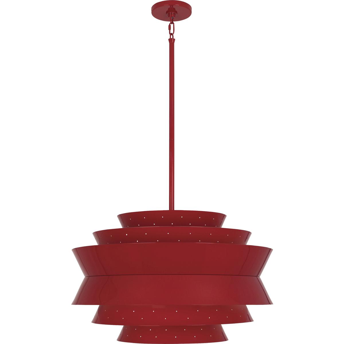 Robert Abbey RR983 Pierce 3 Light 23 inch Ruby Red Pendant Ceiling Light