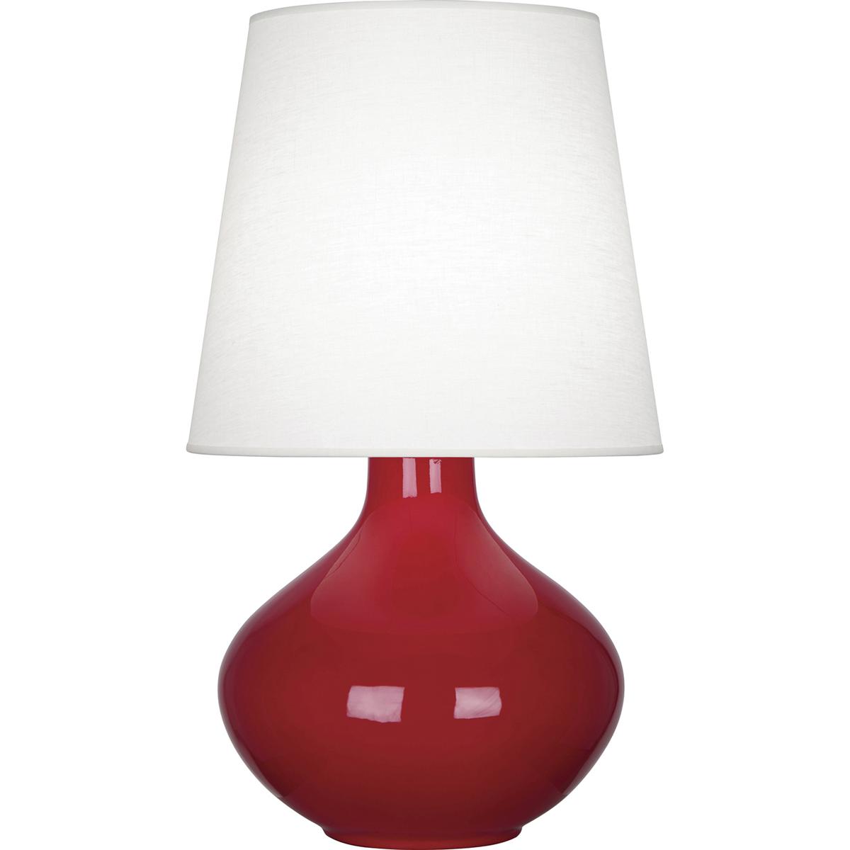 Robert Abbey RR993 June 30.75 inch 150 watt Ruby Red Table Lamp Portable Light in Oyster Linen
