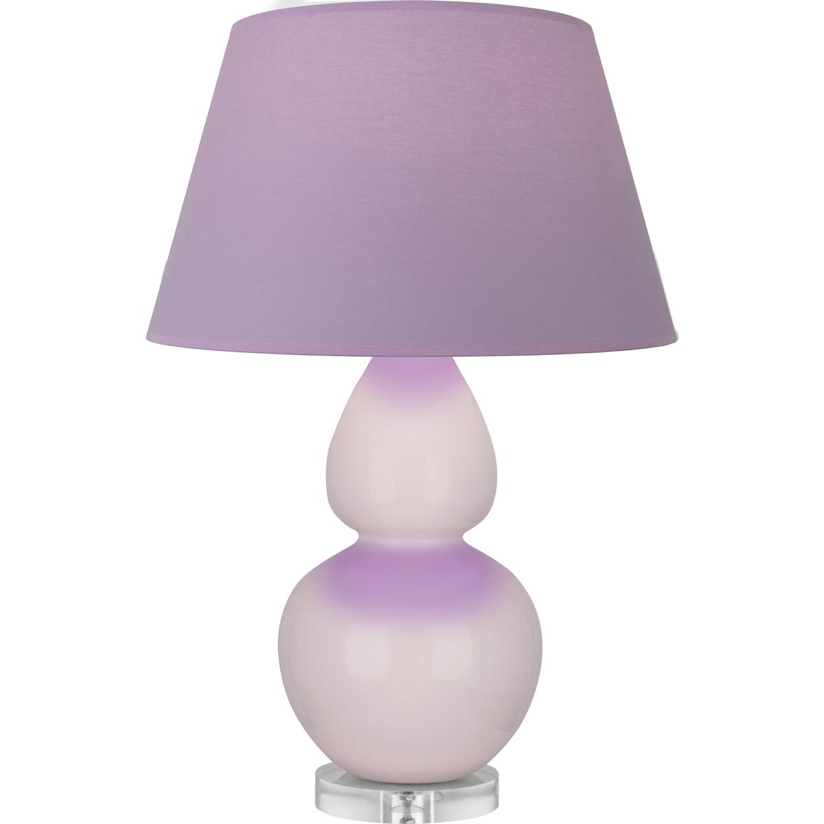 Robert Abbey RW23L Double Gourd 30 inch 150 watt Rose Water with Lucite Table Lamp Portable Light in Lavender with Plum
