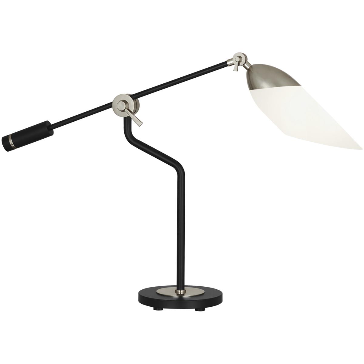 Robert Abbey S1210 Ferdinand 24.13 inch 60 watt Matte Black Painted / Polished Nickel Table Lamp Portable Light