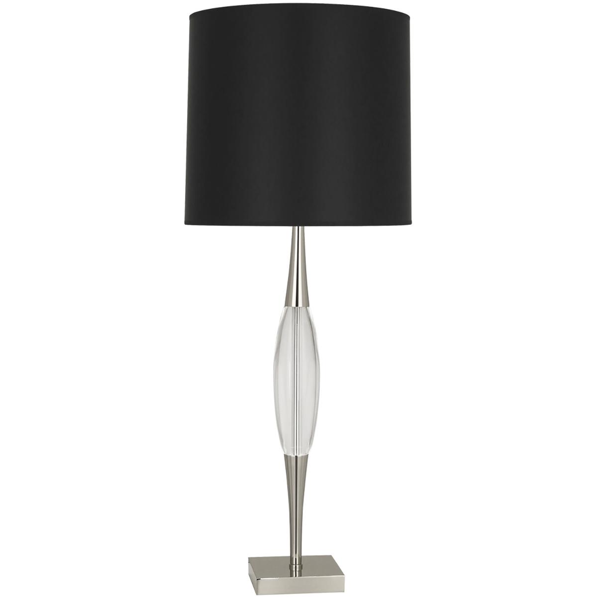 Robert Abbey S207B Juno 37 inch 150 watt Polished Nickel Table Lamp Portable Light in Black With Matte Silver