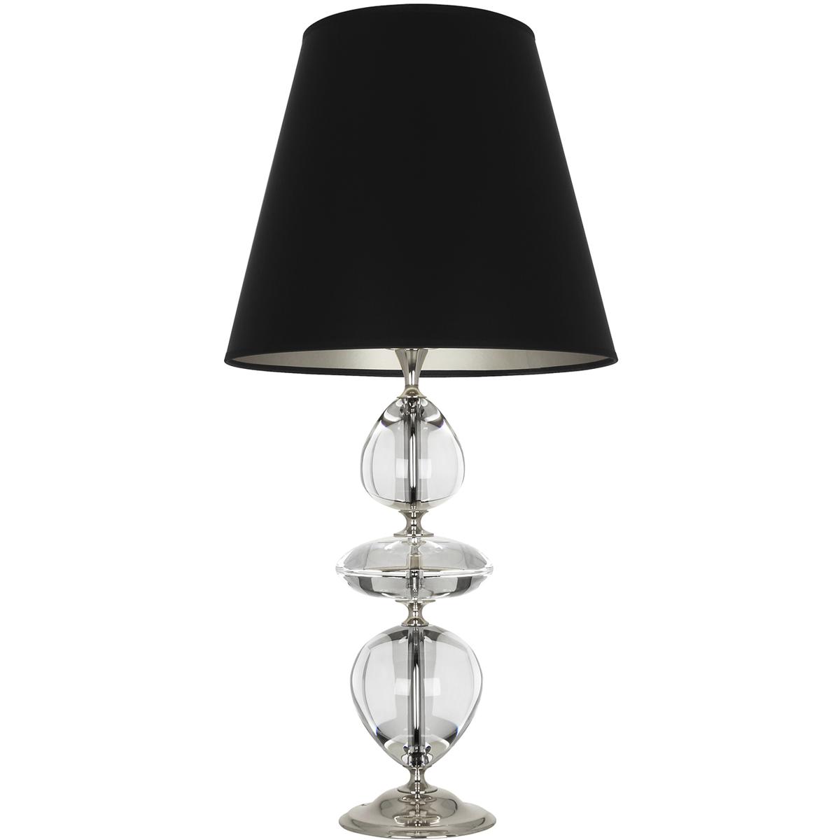 Robert Abbey S260B Williamsburg Orlando 30.75 inch 150 watt Clear Crystal / Polished Nickel Table Lamp Portable Light in Black With Matte Silver