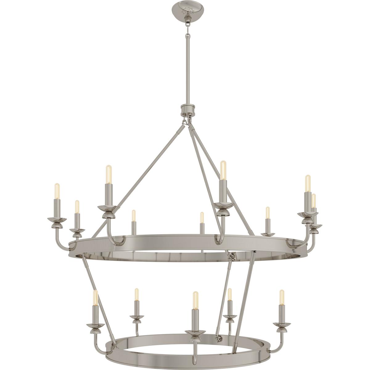 Robert Abbey S269 William 14 Light 48.75 inch Polished Nickel Chandelier Ceiling Light