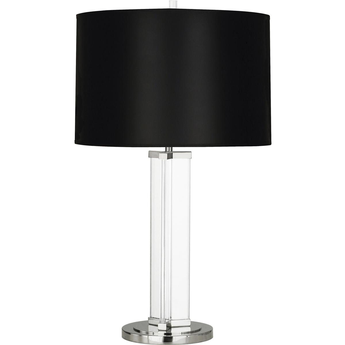 Robert Abbey S472B Fineas 28.75 inch 150 watt Clear Glass with Polished Nickel Table Lamp Portable Light in Black With White