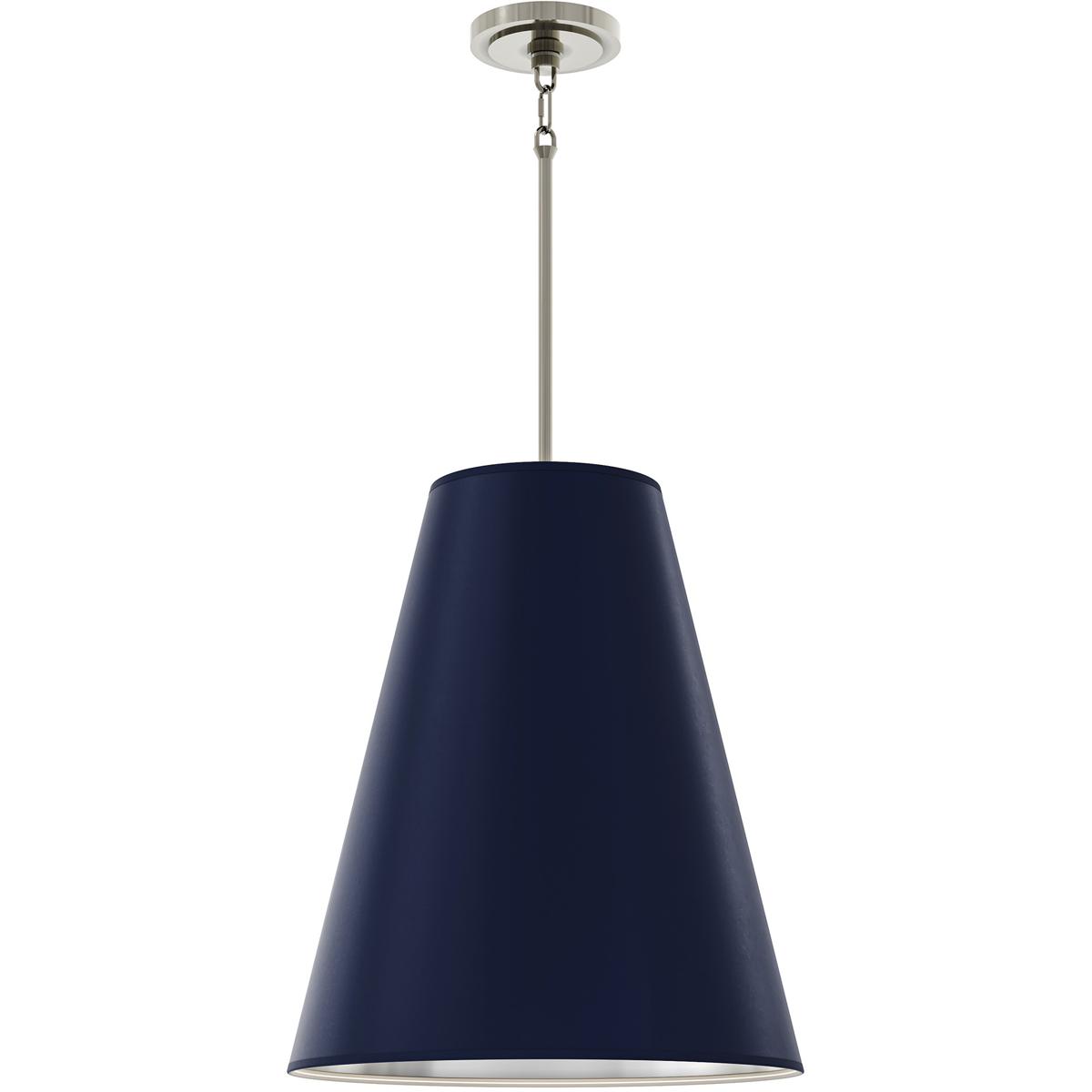 Robert Abbey S494MMB Chrissy 4 Light 18 inch Polished Nickel Island Pendant Ceiling Light in Matte Midnight Blue With Matte Silver