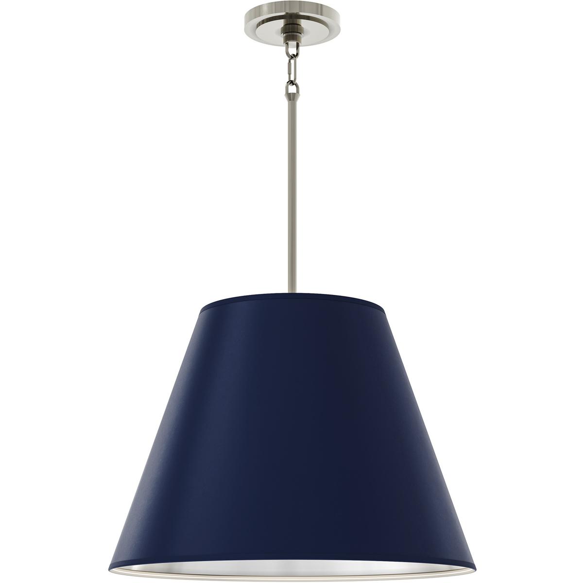 Robert Abbey S495MMB Janet 4 Light 20 inch Polished Nickel Pendant Ceiling Light in Matte Midnight Blue With Matte Silver